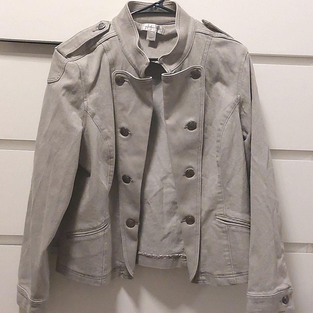 Military Style Denim Jacket